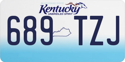 KY license plate 689TZJ
