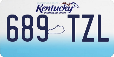 KY license plate 689TZL