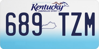 KY license plate 689TZM