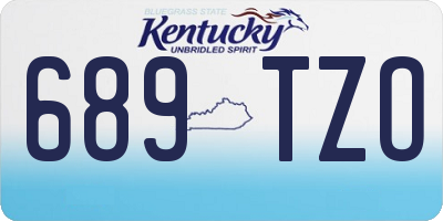 KY license plate 689TZO