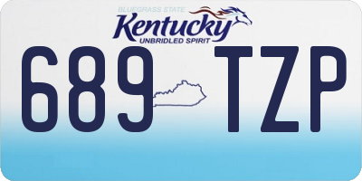 KY license plate 689TZP