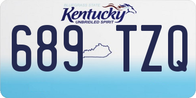 KY license plate 689TZQ
