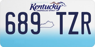 KY license plate 689TZR