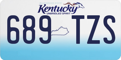 KY license plate 689TZS