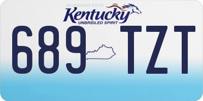KY license plate 689TZT