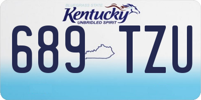 KY license plate 689TZU