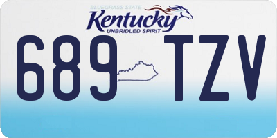 KY license plate 689TZV