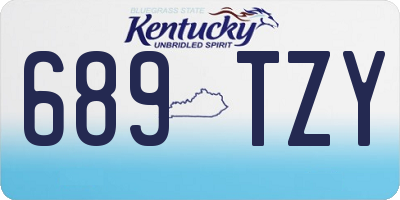 KY license plate 689TZY