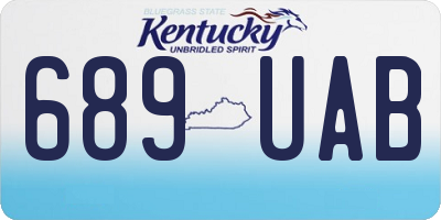 KY license plate 689UAB
