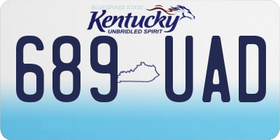 KY license plate 689UAD