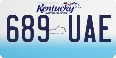 KY license plate 689UAE