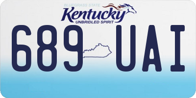 KY license plate 689UAI