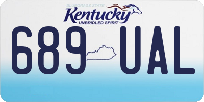 KY license plate 689UAL