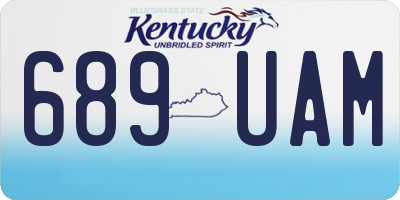 KY license plate 689UAM