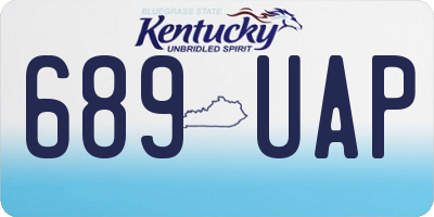 KY license plate 689UAP