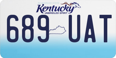 KY license plate 689UAT