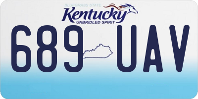 KY license plate 689UAV