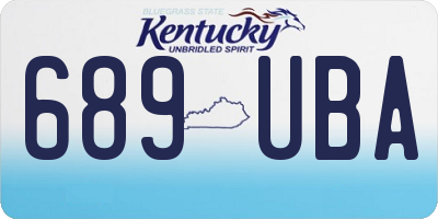 KY license plate 689UBA