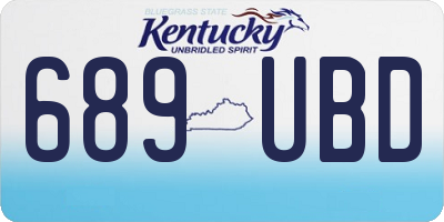 KY license plate 689UBD