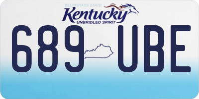 KY license plate 689UBE