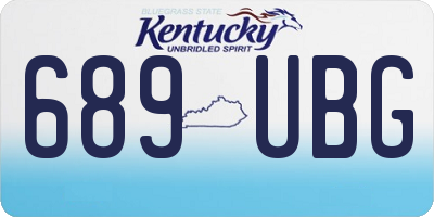 KY license plate 689UBG