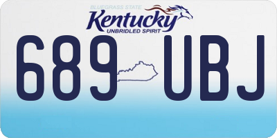 KY license plate 689UBJ