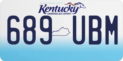 KY license plate 689UBM
