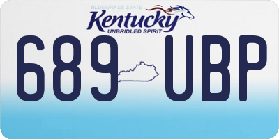 KY license plate 689UBP