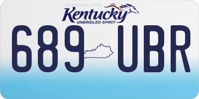 KY license plate 689UBR