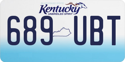 KY license plate 689UBT