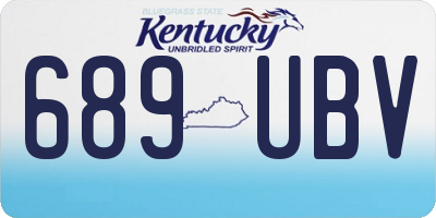 KY license plate 689UBV