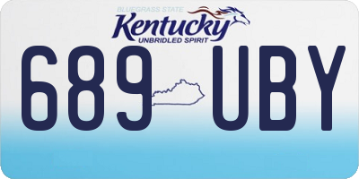 KY license plate 689UBY