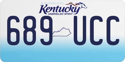 KY license plate 689UCC