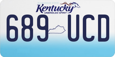KY license plate 689UCD