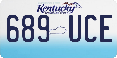 KY license plate 689UCE