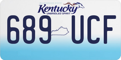 KY license plate 689UCF