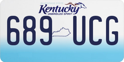 KY license plate 689UCG