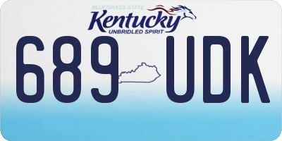 KY license plate 689UDK