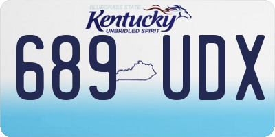 KY license plate 689UDX