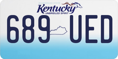 KY license plate 689UED