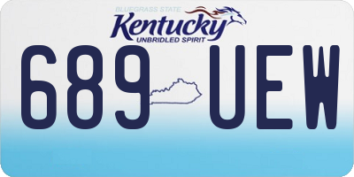KY license plate 689UEW
