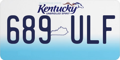 KY license plate 689ULF