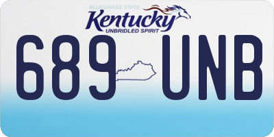 KY license plate 689UNB
