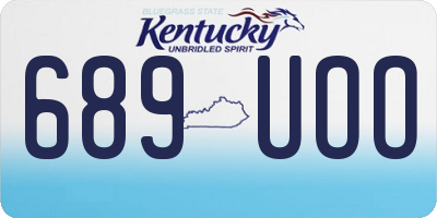KY license plate 689UOO
