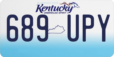 KY license plate 689UPY