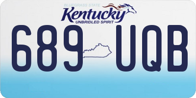 KY license plate 689UQB