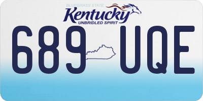 KY license plate 689UQE