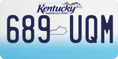 KY license plate 689UQM