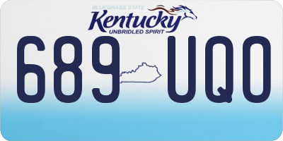 KY license plate 689UQO
