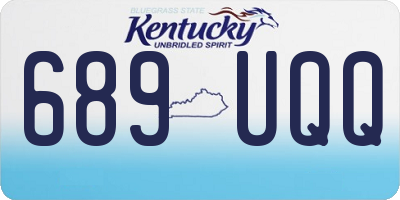 KY license plate 689UQQ